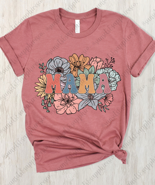 Retro Floral Mama Shirt