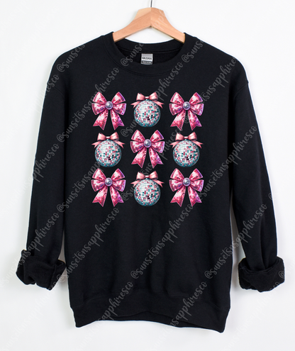 Coquette New Years Disco Crewneck