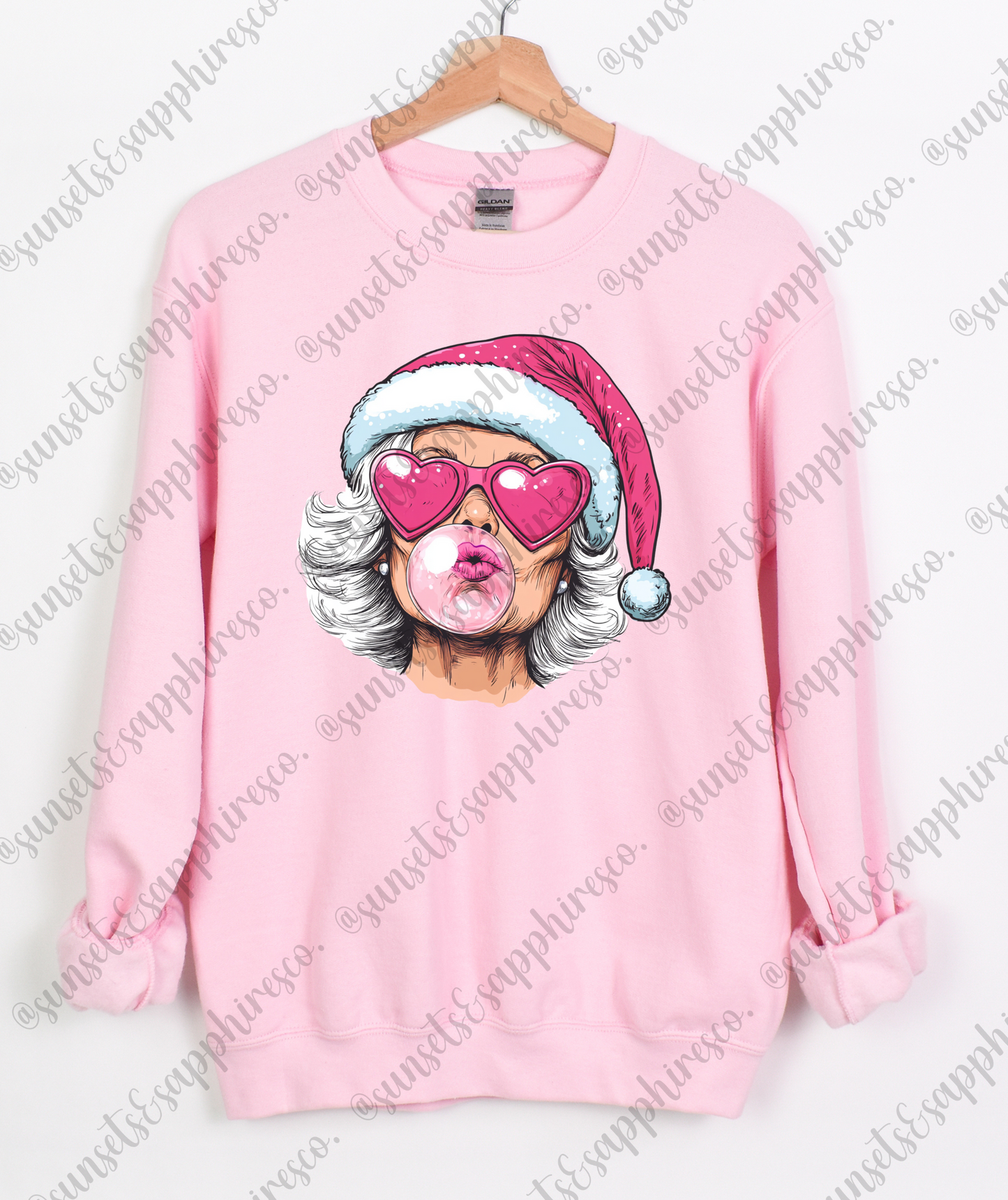 Pink Mrs. Claus Crewneck